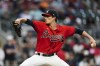 FILE - Atlanta Braves starting pitcher Max Fried works against the Baltimore Orioles in the first inning of a baseball game on May 5, 2023, in Atlanta. Fried threw 35 pitches over 1 1/3 scoreless innings for Triple-A Gwinnett on Sunday, July 9, 2023, — his first appearance in more than two months while on the 60-day injured list recuperating from a strained left forearm. (AP Photo/John Bazemore, File)