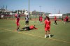 Women players of Fath Union Sport soccer team take part in a training session in Rabat, Morocco, Friday, May 19, 2023. (AP Photo/Mosa'ab Elshamy)