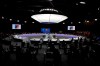 FILE - A general view of the Meeting of the North Atlantic Council Session with fellow heads of state at the NATO summit at the IFEMA arena in Madrid, on June 30, 2022. The NATO alliance, with its main headquarters in Brussels and a military base in Mons, Belgium, is open to any European nation that wants to join and can meet the requirements and obligations. Finland entered in April, and its Nordic neighbor Sweden is on the cusp of joining its ranks. (Jonathan Ernst/Pool Photo via AP, File)