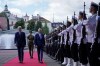 Lithuania's President Gitanas Nauseda, left, welcomes U.S. President Joe Biden at the Presidential Palace prior the NATO summit in Vilnius, Lithuania, Tuesday, July 11, 2023. Russia's war on Ukraine will top the agenda when NATO leaders meet in the Lithuanian capital Vilnius on Tuesday and Wednesday. (AP Photo/Susan Walsh)
