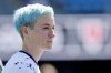 United States' Megan Rapinoe (15) looks on at the end of the second half of a FIFA Women's World Cup send-off soccer match against Wales in San Jose, Calif., Sunday, July 9, 2023. (AP Photo/Josie Lepe)