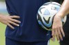 Japan defender Saki Kumagai participates a training session of Japan Women's National Team at JFA YUME Field in Chiba, near Tokyo Wednesday, June 28, 2023. (AP Photo/Eugene Hoshiko)