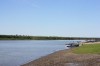 A boat launch is seen on the bank of the Mackenzie River in Inuvik, N.W.T., Monday, July 3, 2023. Several communities in the Northwest Territories have broken temperature records in recent days as residents try to beat the heat. THE CANADIAN PRESS/Emily Blake