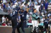 National League's Elias Díaz, of the Colorado Rockies (35), celebrates his two run home run with Nick Castellanos (8), of the Philadelphia Phillies, in the eighth inning during the MLB All-Star baseball game in Seattle, Tuesday, July 11, 2023. (AP Photo/Lindsey Wasson)