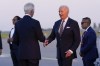 President Joe Biden greets U.S. Ambassador to Finland Douglas Hickey as he arrives on Air Force One at Helsinki-Vantaan International Airport in Helsinki, Finland, Wednesday, July 12, 2023. Biden attended the NATO Summit in Vilnius, Lithuania and is visiting Helsinki for a meeting with Nordic leaders. (AP Photo/Susan Walsh)