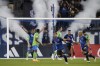 San Jose Earthquakes' Miguel Trauco (21) celebrates after scoring a goal against the Seattle Sounders during the second half of an MLS soccer match Wednesday, July 12, 2023, in San Jose, Calif. (AP Photo/Godofredo A. Vásquez)