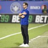 CF Montreal head coach Hernan Losada looks on from the sideline during second half MLS soccer action against Atlanta United in Montreal, Saturday, July 8, 2023. THE CANADIAN PRESS/Graham Hughes