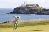 Northern Ireland's Rory McIlroy plays from the 13th fairway on day one of the Genesis Scottish Open 2023 at The Renaissance Club, in North Berwick, Scotland, Thursday, July 13, 2023. (Steve Welsh/PA via AP)