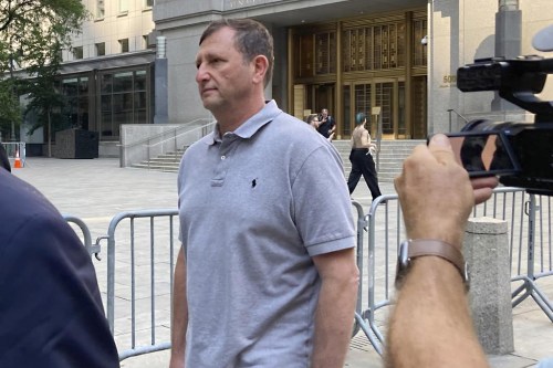 Alexander Machinsky, founder and former chief executive of the failed cryptocurrency lending platform Celsius Network, leaves Manhattan federal court Thursday, July 13, 2023, in New York on $40 million bail after pleading not guilty to charges alleging that he schemed to defraud customers by misleading them about key aspects of the business. (AP Photo/Lawrence Neumeister)