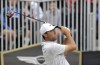USA's Scottie Scheffler on the first tee during day two of the Genesis Scottish Open 2023 at The Renaissance Club, North Berwick, Scotland, Friday July 14, 2023. (Steve Welsh/PA via AP)