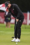 Linn Grant putts on the fourth hole during the third round of the Dana Open golf tournament, Saturday, July 15, 2023 in Sylvania, Ohio. (Rebecca Benson/The Blade via AP)