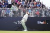 Rory McIlroy celebrates completing his round on day four of the Genesis Scottish Open 2023 golf tournament at The Renaissance Club, North Berwick, Britain, Sunday, July 16, 2023. (Jane Barlow/PA via AP)