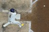 Milwaukee Brewers' Rowdy Tellez hits an RBI single during the eighth inning of a baseball game against the Chicago Cubs Tuesday, July 4, 2023, in Milwaukee. (AP Photo/Morry Gash)