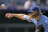 Kansas City Royals relief pitcher Scott Barlow throws during the ninth inning of a baseball game against the Tampa Bay Rays Sunday, July 16, 2023, in Kansas City, Mo. The Royals won 8-4. (AP Photo/Charlie Riedel)
