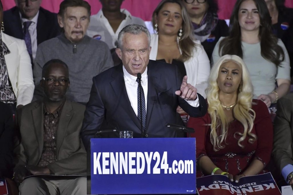 FILE - Robert F. Kennedy Jr. speaks at an event where he announced his run for president on Wednesday, April 19, 2023, at the Boston Park Plaza Hotel, in Boston. (AP Photo/Josh Reynolds, File)
