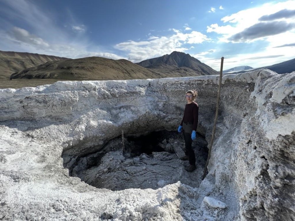 Astrobiologist Haley Sapers, an adjunct professor at York University in the Lassonde School of Engineering and visiting scientist with the California Institute of Technology, is pictured on Axel Heiberg Island in an undated handout photo. THE CANADIAN PRESS/HO-Haley Sapers, *MANDATORY CREDIT*