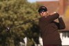 Australia's Adam Scott plays his shot off the 5th tee during a practice round for the British Open Golf Championships at the Royal Liverpool Golf Club in Hoylake, England, Monday, July 17, 2023. The Open starts Thursday, July 20. (AP Photo/Peter Morrison)