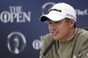 United States' Collin Morikawa speaks at a press conference for the British Open Golf Championships at the Royal Liverpool Golf Club in Hoylake, England, Tuesday, July 18, 2023. The Open starts Thursday, July 20. (AP Photo/Peter Morrison)