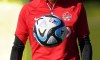 A detail view of Canada branding on the team uniform during a training session ahead of the FIFA Women's World Cup in Melbourne, Australia, Monday, July 17, 2023. THE CANADIAN PRESS/Scott Barbour