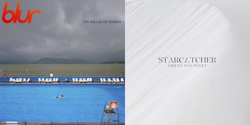 This combination of album cover images shows 