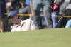 Northern Ireland's Rory McIlroy chips onto the 4th green on the first day of the British Open Golf Championships at the Royal Liverpool Golf Club in Hoylake, England, Thursday, July 20, 2023. (AP Photo/Peter Morrison)