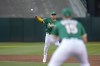 Oakland Athletics shortstop Aledmys Díaz, left, throws to first baseman Seth Brown, foreground, for an out on Houston Astros' Yainer Diaz during the third inning of a baseball game Thursday, July 20, 2023, in Oakland, Calif. (AP Photo/Godofredo A. Vásquez)