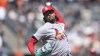 St. Louis Cardinals pitcher Genesis Cabrera throws during a baseball game against the San Francisco Giants in San Francisco, Thursday, April 27, 2023. THE CANADIAN PRESS/AP-Jeff Chiu