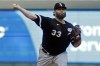 Chicago White Sox starting pitcher Lance Lynn throws to the Minnesota Twins in the first inning of a baseball game Friday, July 21, 2023, in Minneapolis. (AP Photo/Bruce Kluckhohn)