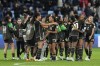 Jamaica players celebrate after the Women's World Cup Group F soccer match between France and Jamaica at the Sydney Football Stadium in Sydney, Australia, Sunday, July 23, 2023. The match ended in a 0-0 draw. (AP Photo/Mark Baker)