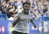 Striker Kwadwo Opoku signed a new contract with Major League Soccer club CF Montreal on Monday. Opoku reacts after scoring against Charlotte FC during first half MLS soccer action in Montreal, Saturday, July 15, 2023. THE CANADIAN PRESS/Graham Hughes