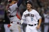 Arizona Diamondbacks' Dominic Canzone scores on a triple hit by Corbin Carroll during the eighth inning of a baseball game against the St. Louis Cardinals, Tuesday, July 25, 2023, in Phoenix. (AP Photo/Matt York)