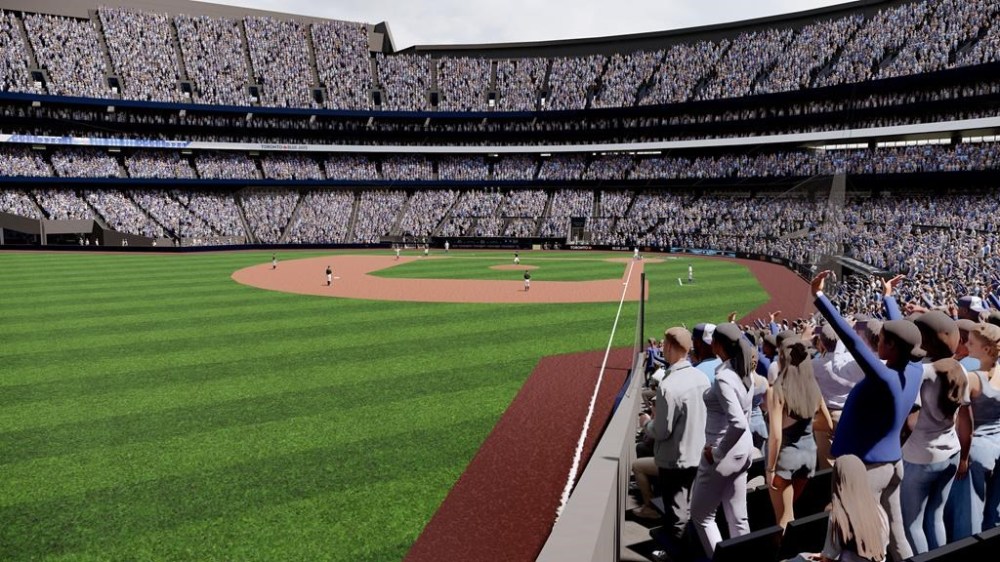 A view from the 100 level third baseline seats at Rogers Centre in Toronto is shown in an artist's rendering in this handout. The Toronto Blue Jays have unveiled detailed plans for Phase 2 of its Rogers Centre renovations.THE CANADIAN PRESS/HO-Toronto Blue Jays **MANDATORY CREDIT**