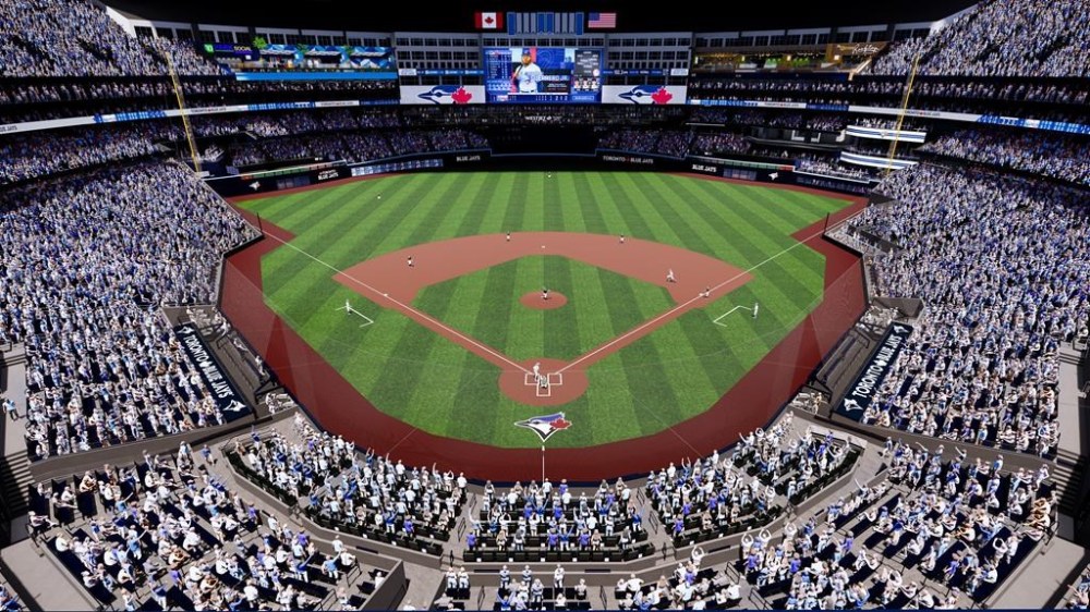 A view from the 100 level outfield seats at Rogers Centre in Toronto is shown in an artist's rendering in this handout. The Toronto Blue Jays have unveiled detailed plans for Phase 2 of its Rogers Centre renovations.THE CANADIAN PRESS/HO-Toronto Blue Jays **MANDATORY CREDIT**