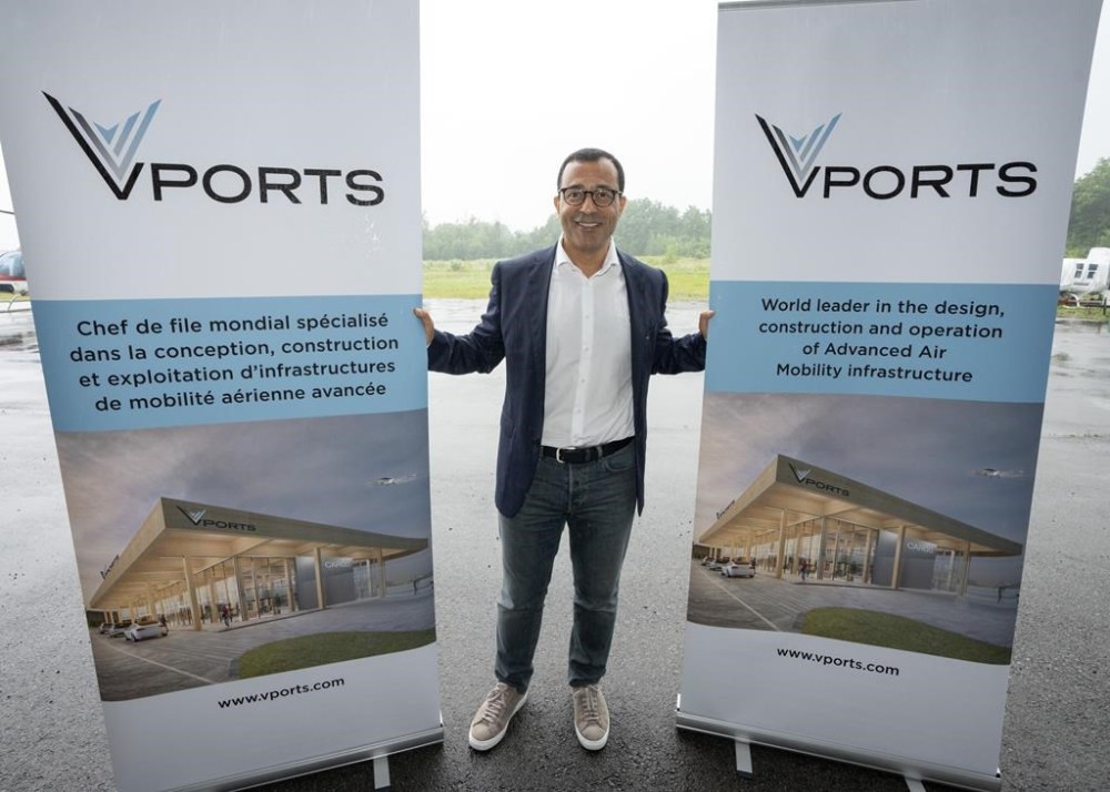 Fethi Chebil, CEO and founder of VPorts, is seen at the company’s facility Thursday, July 27, 2023 in Mirabel, Que. THE CANADIAN PRESS/Ryan Remiorz