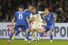 FILE - England's Harry Kane challenges for the ball with Italy's Nicolo Barella during the Euro 2024 group C qualifying soccer match between Italy and England at the Diego Armando Maradona stadium in Naples, Italy, on March 23, 2023. Italy and Turkey have asked to co-host soccer’s 2032 European Championship for which they are the only bidders, UEFA said Friday July 28, 2023. (AP Photo/Alessandra Tarantino, File)