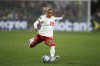 Canada's Adriana Leon kicks the ball during the Women's World Cup Group B soccer match between Canada and Ireland in Perth, Australia, Wednesday, July 26, 2023. (AP Photo/Gary Day)