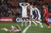 Norway's Sophie Roman Haug, center, reacts to a missed chance on goal during the Group A Women's World Cup soccer match between Switzerland and Norway in Hamilton, New Zealand, Tuesday, July 25, 2023. (AP Photo/Juan Mendez)
