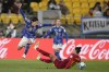 Japan's Hikaru Naomoto, left, and Spain's Jennifer Hermoso vie for the ball during the Women's World Cup Group C soccer match between Japan and Spain in Wellington, New Zealand, Monday, July 31, 2023. (AP Photo/John Cowpland)