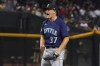 Seattle Mariners pitcher Paul Sewald celebrates striking out Arizona Diamondbacks' Christian Walker for the final out of a baseball game Friday, July 28, 2023, in Phoenix. The Mariners won 5-2. (AP Photo/Darryl Webb)