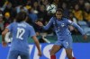 France's Wendie Renard controls the ball during the Women's World Cup Group F soccer match between France and Jamaica at the Sydney Football Stadium in Sydney, Australia, Sunday, July 23, 2023. (AP Photo/Mark Baker)