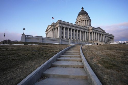 FILE - The Utah State Capitol is shown on March 3, 2023, in Salt Lake City. A judge dismissed a lawsuit Tuesday, Aug. 1, 2023, that was brought by adult entertainers, erotica authors and sex educators challenging Utah's law requiring porn and other adult websites verify user ages. (AP Photo/Rick Bowmer, File)