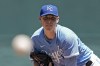 Kansas City Royals starting pitcher Ryan Yarbrough throws during the first inning of a baseball game against the Minnesota Twins Sunday, July 30, 2023, in Kansas City, Mo. (AP Photo/Charlie Riedel)