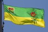 Saskatchewan's provincial flag flies on a flag pole in Ottawa, Monday July 6, 2020. An association of doctors in Saskatchewan is urging the provincial government to apply more caution when it comes to reopening schools.THE CANADIAN PRESS/Adrian Wyld