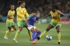 Brazil's Debinha, center, in action against Jamaica's Drew Spence, left, and Jamaica's Vyan Sampson during the Women's World Cup Group F soccer match between Jamaica and Brazil in Melbourne, Australia, Wednesday, Aug. 2, 2023. (AP Photo/Victoria Adkins)