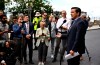 Conservative Leader Pierre Poilievre is accusing a Liberal government law of censorship despite his party running on similar policy in the last federal election. Poilievre speaks at a news conference outside West Block on Parliament Hill in Ottawa, Tuesday, Aug. 1, 2023. THE CANADIAN PRESS/Justin Tang