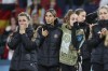 German players react following the Women's World Cup Group H soccer match between South Korea and Germany in Brisbane, Australia, Thursday, Aug. 3, 2023. (AP Photo/Tertius Pickard)