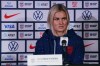 United States' Lindsey Horan speaks to the media during a FIFA Women's World Cup press conference in Auckland, New Zealand, Thursday, Aug. 3, 2023. (AP Photo/Abbie Parr)