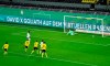 Paderborn's Prince Osei Owusu scores his side's second goal of the game from the penalty spot during the German Soccer Cup 3rd round match between Borussia Dortmund and SC Paderborn 07 at Signal Iduna Park in Dortmund, Germany, Tuesday, Feb. 2, 2021.&nbsp;Owusu has signed with Toronto FC through 2024 with an option for 2025. THE CANADIAN PRESS/Frederic Scheidemann/Pool photo via AP)