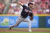 Washington Nationals' Kyle Finnegan throws during the ninth inning of a baseball game against the Cincinnati Reds in Cincinnati, Saturday, Aug. 5, 2022. (AP Photo/Aaron Doster)