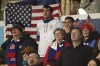 Supporters react after United States lost the Women's World Cup round of 16 soccer match against Sweden in a penalty shootout in Melbourne, Australia, Sunday, Aug. 6, 2023. (AP Photo/Hamish Blair)